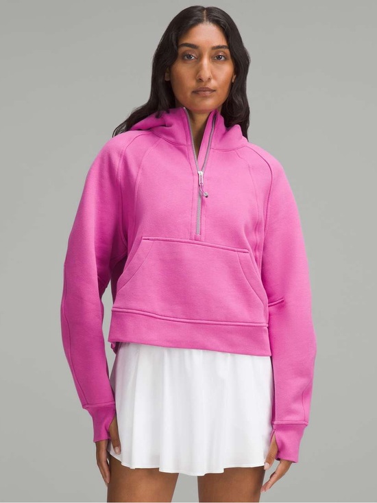lululemon athletica Tops - Scuba Half-Zip Hoodie - Pow Pink XS/S